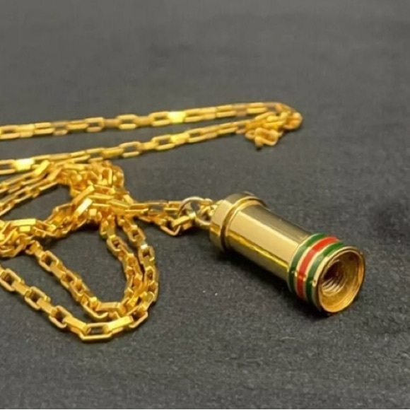 Vintage GUCCI Perfume Bottle Pendant Necklace Sherry Line EXCELLENT Condition 💛 - Picture 5 of 8